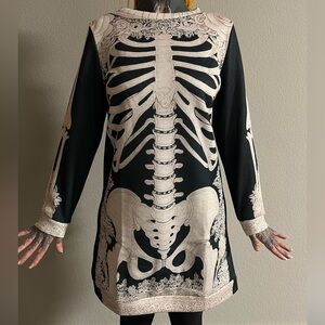 Skeletal all over Print long sweater